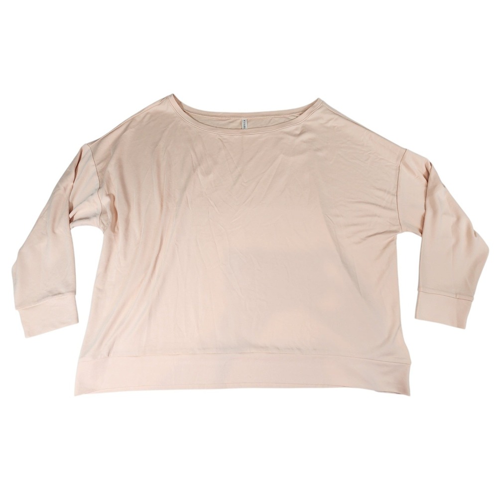 Fabletics Long Sleeve Top Womens 1X Peach Relaxed Scoop Neck LS2150060-7373